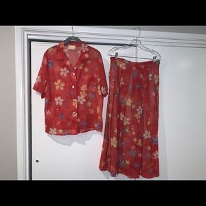 Vintage Geiger top and skirt wool